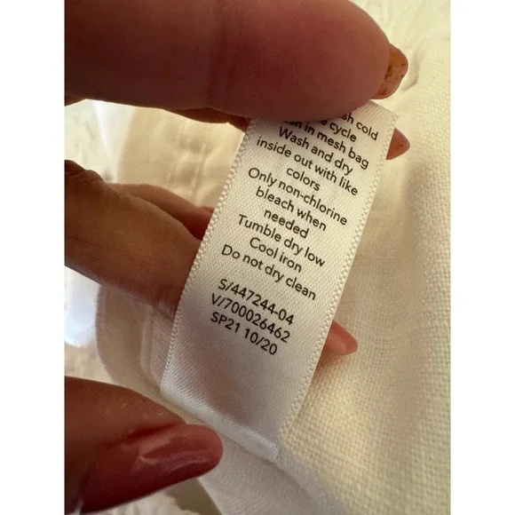 Athleta Cabo Linen Wide Leg Pant White 100% Linen Plus Size 22 Summer Resort - Picture 6 of 6